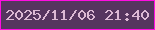 文字の大きさ：1、枠の色：ff0de2、背景の色：56355f、文字の色：dcb9d4 無料ブログパーツのブログ時計