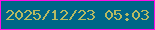 文字の大きさ：2、枠の色：ff0ee6、背景の色：006587、文字の色：b6ba63 無料ブログパーツのブログ時計