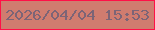 文字の大きさ：4、枠の色：ff1047、背景の色：d07c6f、文字の色：7c6476 無料ブログパーツのブログ時計
