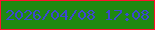 文字の大きさ：1、枠の色：ff112d、背景の色：1f8911、文字の色：3c48d0 無料ブログパーツのブログ時計