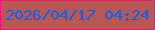 文字の大きさ：2、枠の色：ff117d、背景の色：b95752、文字の色：0661f9 無料ブログパーツのブログ時計