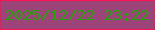 文字の大きさ：1、枠の色：ff1250、背景の色：9c4379、文字の色：23a507 無料ブログパーツのブログ時計