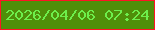 文字の大きさ：1、枠の色：ff1324、背景の色：4f8f09、文字の色：6dee4b 無料ブログパーツのブログ時計