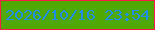 文字の大きさ：4、枠の色：ff1946、背景の色：50a903、文字の色：1b8ee7 無料ブログパーツのブログ時計
