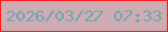 文字の大きさ：2、枠の色：ff1a1b、背景の色：cfabb2、文字の色：6ca6b2 無料ブログパーツのブログ時計