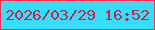 文字の大きさ：4、枠の色：ff2b47、背景の色：36defe、文字の色：b82a4f 無料ブログパーツのブログ時計