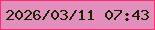 文字の大きさ：4、枠の色：ff2b6c、背景の色：e38fbd、文字の色：182700 無料ブログパーツのブログ時計