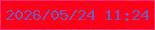 文字の大きさ：1、枠の色：ff2d6c、背景の色：ff001b、文字の色：7956b9 無料ブログパーツのブログ時計