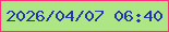 文字の大きさ：1、枠の色：ff2f79、背景の色：afe685、文字の色：2137ab 無料ブログパーツのブログ時計