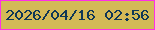 文字の大きさ：2、枠の色：ff2fe6、背景の色：d3ba57、文字の色：0e3756 無料ブログパーツのブログ時計