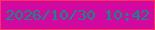文字の大きさ：3、枠の色：ff315a、背景の色：d109a1、文字の色：02947d 無料ブログパーツのブログ時計