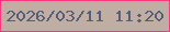 文字の大きさ：4、枠の色：ff367f、背景の色：c0aea4、文字の色：545e76 無料ブログパーツのブログ時計