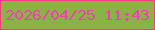 文字の大きさ：1、枠の色：ff3981、背景の色：8ab346、文字の色：f53db2 無料ブログパーツのブログ時計