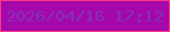 文字の大きさ：3、枠の色：ff3984、背景の色：a507aa、文字の色：7f31c1 無料ブログパーツのブログ時計