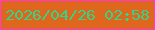 文字の大きさ：1、枠の色：ff39d2、背景の色：df661d、文字の色：35d287 無料ブログパーツのブログ時計