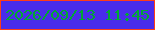 文字の大きさ：5、枠の色：ff3c16、背景の色：492cea、文字の色：01a733 無料ブログパーツのブログ時計