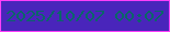 文字の大きさ：1、枠の色：ff3ffa、背景の色：4925bb、文字の色：0a6668 無料ブログパーツのブログ時計