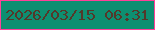 文字の大きさ：4、枠の色：ff4099、背景の色：0d8f71、文字の色：54382a 無料ブログパーツのブログ時計