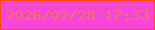 文字の大きさ：5、枠の色：ff4521、背景の色：f646da、文字の色：fc695d 無料ブログパーツのブログ時計