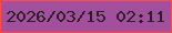 文字の大きさ：5、枠の色：ff4a45、背景の色：a2509e、文字の色：2c2025 無料ブログパーツのブログ時計