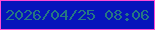 文字の大きさ：4、枠の色：ff4ad6、背景の色：0614bb、文字の色：267683 無料ブログパーツのブログ時計