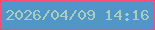 文字の大きさ：4、枠の色：ff4c74、背景の色：5096c7、文字の色：acccbe 無料ブログパーツのブログ時計