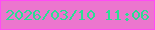 文字の大きさ：1、枠の色：ff4cf5、背景の色：ec76ce、文字の色：2ade93 無料ブログパーツのブログ時計