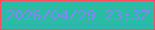 文字の大きさ：3、枠の色：ff4e5e、背景の色：29bba4、文字の色：8485f8 無料ブログパーツのブログ時計