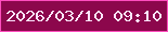 文字の大きさ：2、枠の色：ff4ebe、背景の色：8c074c、文字の色：fde6ff 無料ブログパーツのブログ時計