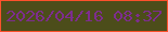 文字の大きさ：1、枠の色：ff512c、背景の色：4c4d1a、文字の色：7d2d8e 無料ブログパーツのブログ時計