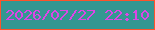 文字の大きさ：1、枠の色：ff532a、背景の色：349791、文字の色：dd45e6 無料ブログパーツのブログ時計