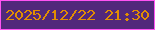 文字の大きさ：4、枠の色：ff53f3、背景の色：52287b、文字の色：e18e02 無料ブログパーツのブログ時計