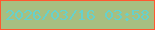 文字の大きさ：3、枠の色：ff5830、背景の色：a7bf81、文字の色：66d1cc 無料ブログパーツのブログ時計