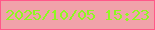 文字の大きさ：1、枠の色：ff5889、背景の色：f1a2aa、文字の色：8ef821 無料ブログパーツのブログ時計