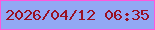 文字の大きさ：4、枠の色：ff58dc、背景の色：92a8f4、文字の色：991022 無料ブログパーツのブログ時計