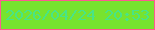 文字の大きさ：1、枠の色：ff5991、背景の色：77e32f、文字の色：48e487 無料ブログパーツのブログ時計