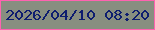 文字の大きさ：2、枠の色：ff62b0、背景の色：888e80、文字の色：0e1d6f 無料ブログパーツのブログ時計