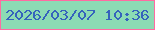 文字の大きさ：3、枠の色：ff6ba2、背景の色：8cdbb4、文字の色：3563bc 無料ブログパーツのブログ時計