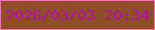 文字の大きさ：3、枠の色：ff6bc1、背景の色：8e4f26、文字の色：b90aaa 無料ブログパーツのブログ時計