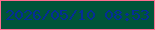 文字の大きさ：3、枠の色：ff6d8f、背景の色：005439、文字の色：052d97 無料ブログパーツのブログ時計