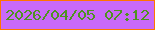 文字の大きさ：1、枠の色：ff7500、背景の色：c969fa、文字の色：4f9222 無料ブログパーツのブログ時計