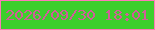 文字の大きさ：3、枠の色：ff79b9、背景の色：3ccf2c、文字の色：d15e98 無料ブログパーツのブログ時計