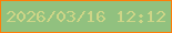 文字の大きさ：5、枠の色：ff7d07、背景の色：91c17f、文字の色：cdd587 無料ブログパーツのブログ時計