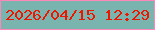 文字の大きさ：3、枠の色：ff86b8、背景の色：79b4ae、文字の色：ed1701 無料ブログパーツのブログ時計