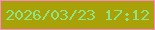 文字の大きさ：3、枠の色：ff87d0、背景の色：a9a108、文字の色：93e281 無料ブログパーツのブログ時計