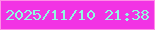 文字の大きさ：3、枠の色：ff8de8、背景の色：f233e4、文字の色：91fae0 無料ブログパーツのブログ時計