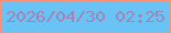 文字の大きさ：3、枠の色：ff8f75、背景の色：69c3f4、文字の色：a283b5 無料ブログパーツのブログ時計