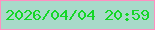 文字の大きさ：5、枠の色：ff90c1、背景の色：a8dac9、文字の色：14d727 無料ブログパーツのブログ時計