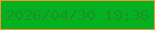 文字の大きさ：3、枠の色：ff912c、背景の色：03b121、文字の色：1d9124 無料ブログパーツのブログ時計