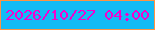 文字の大きさ：3、枠の色：ff9343、背景の色：13bbf5、文字の色：f500ce 無料ブログパーツのブログ時計